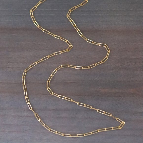 Real Gold 18k Yellow Gold 19inch Small Link Chain Necklace Fine Jewelry - Picture 3 of 5